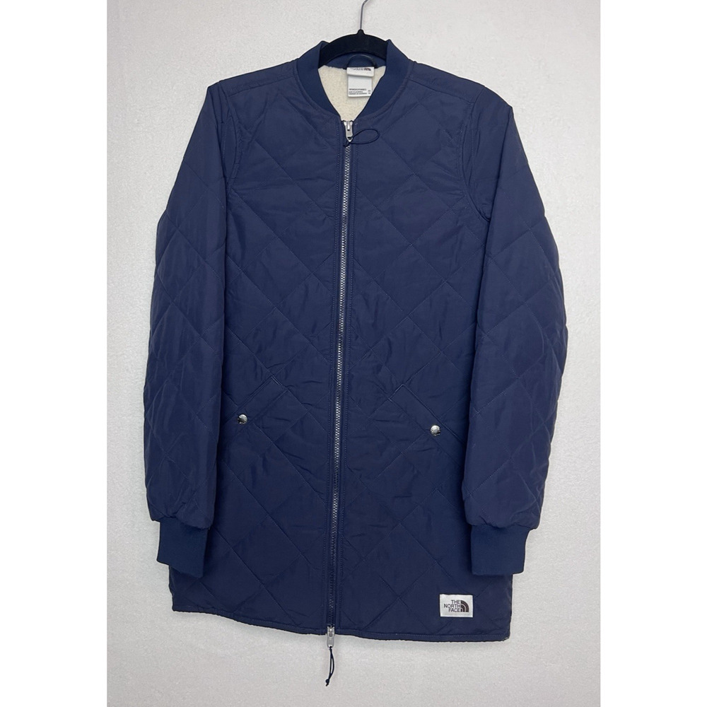The North Face Women's Blue Quilted Sherpa Lined Cuchillo Basic Jacket Size XS